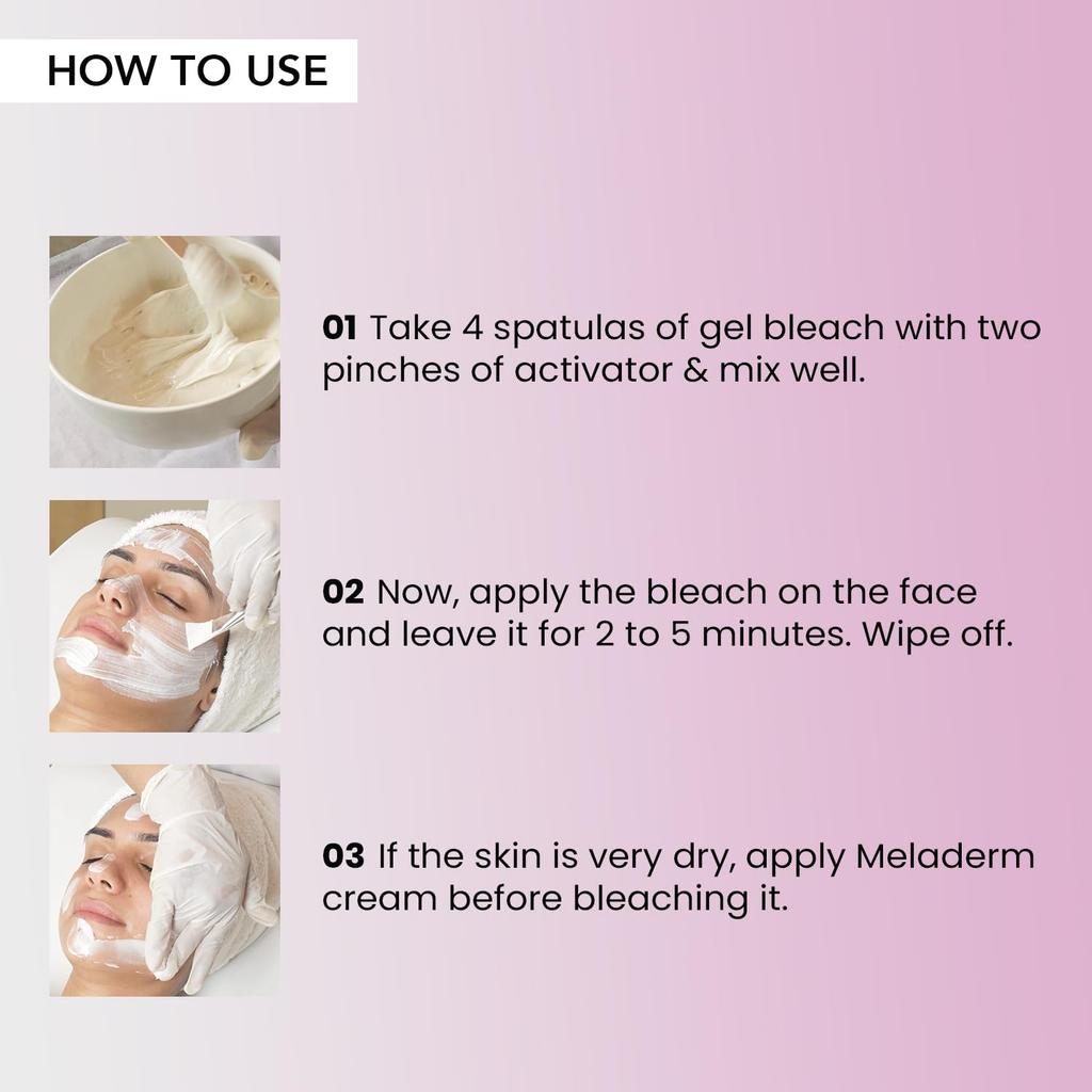 O3+ Meladerm Vitamin C Gel Bleichmittel 96g Packung für strahlend weiße Haut, zur Entfernung von Bräune und zur Aufhellung fahler Haut im Gesicht