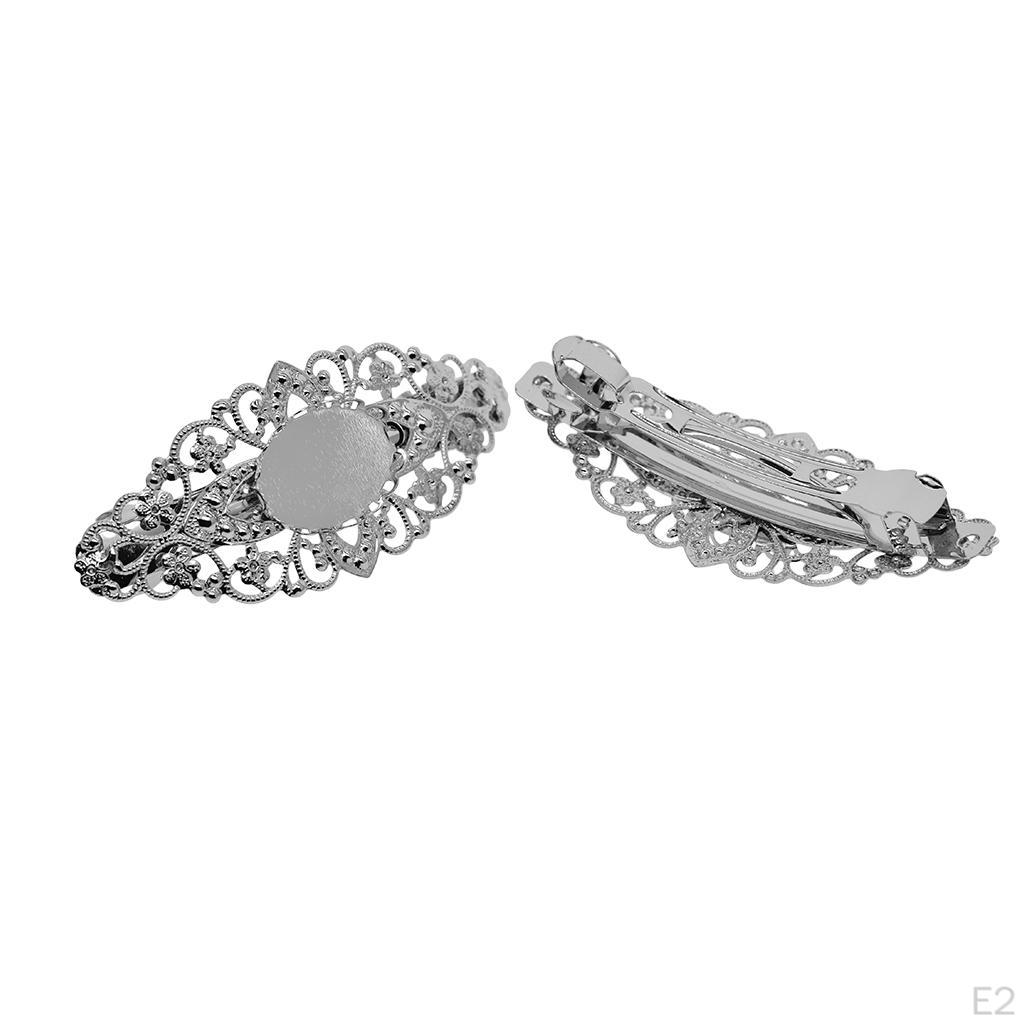 with French Clip Barrette Cabochons