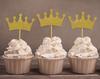 Darling Souvenir| Crown Tiara Shape Cupcake Toppers| Girls Birthday Party Dessert Decorations - Pack Of