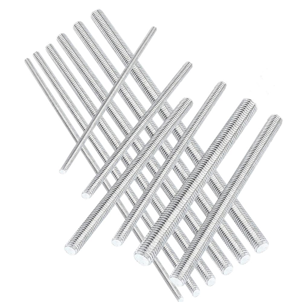 1PCS Threaded Rod 304 Stainless Steel Screw M2 M2.5 M3 M4 M5 M6 M8 M10 M12 M16 M18 M20