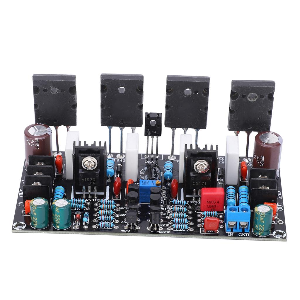 Power Amplifier Board Single Channel for  Audio Components 200W 1943+5200 DC±20-90V