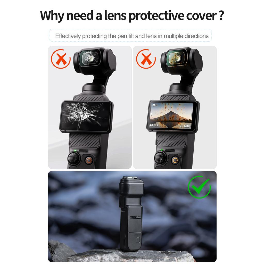 STARTRC 1139099 For DJI Osmo Pocket 3 Plastic Gimbal Protector Screen Lens Cover