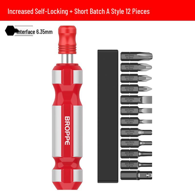 Self-Locking Phillips Screwdriver Set with Extension Rod and Socket