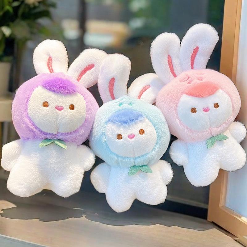 

Wow Plush Strawberry Bunny Keychain Pendant Toy Bead Chain
