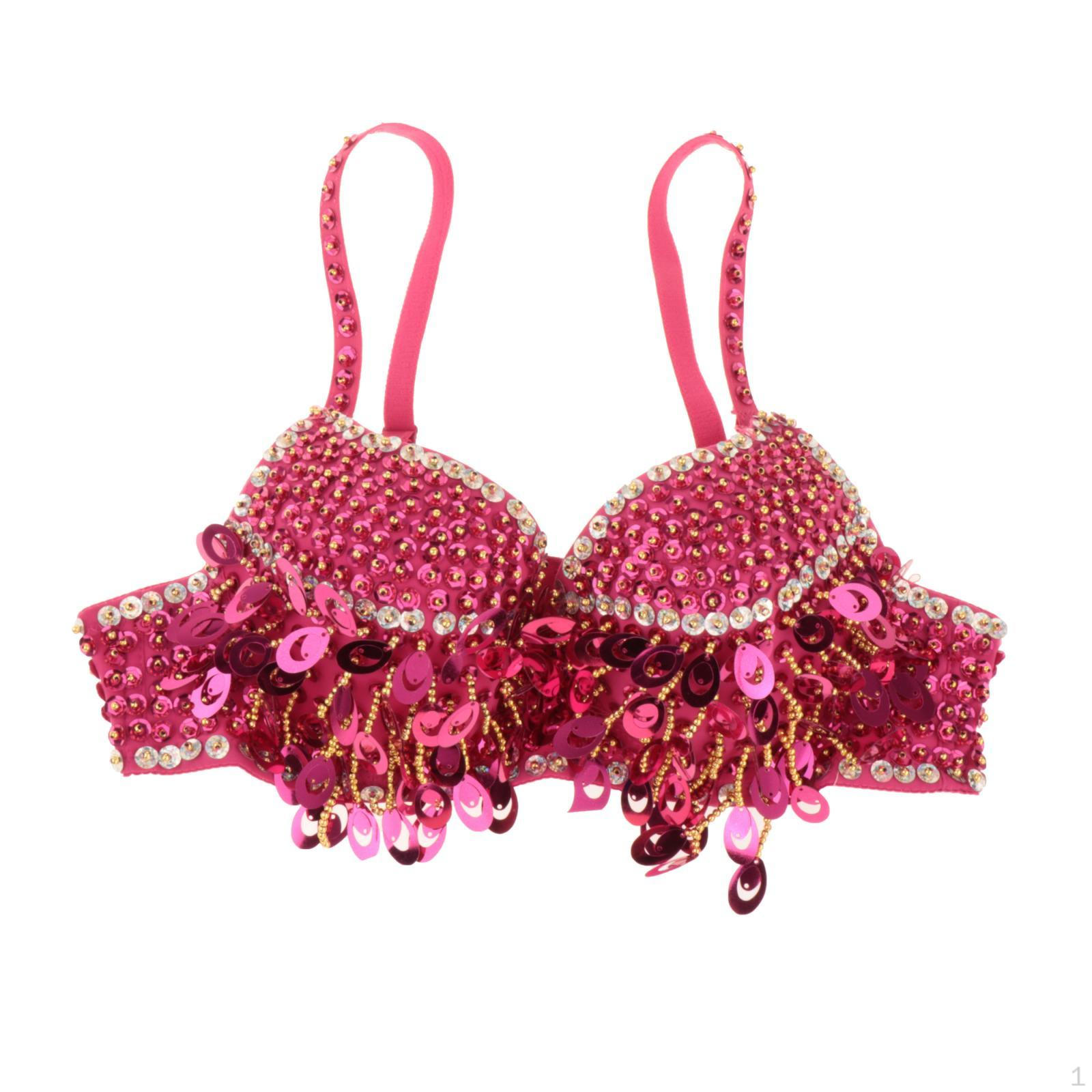 Блестящий топ для танца живота женский для вечеринки розы красного