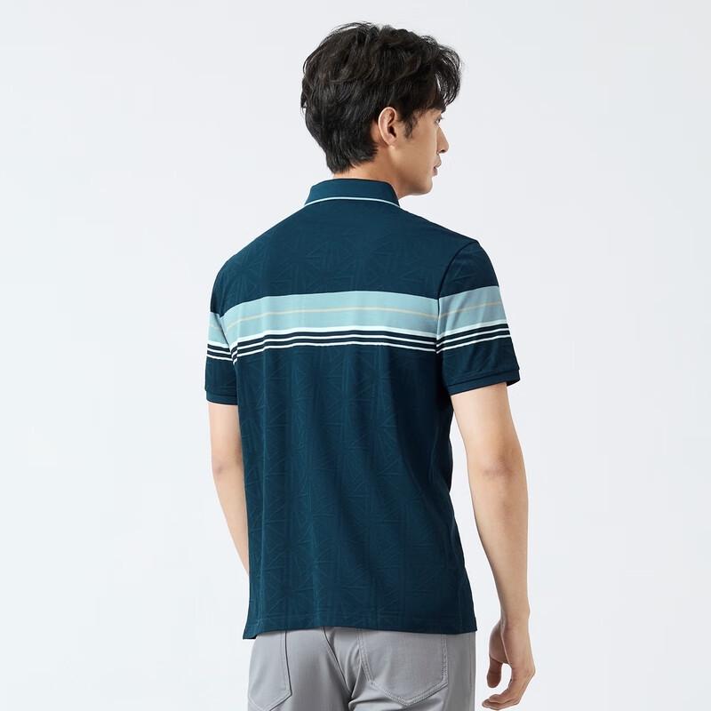 

Septwolves Men s Striped Jacquard Polo Shirt 2XL