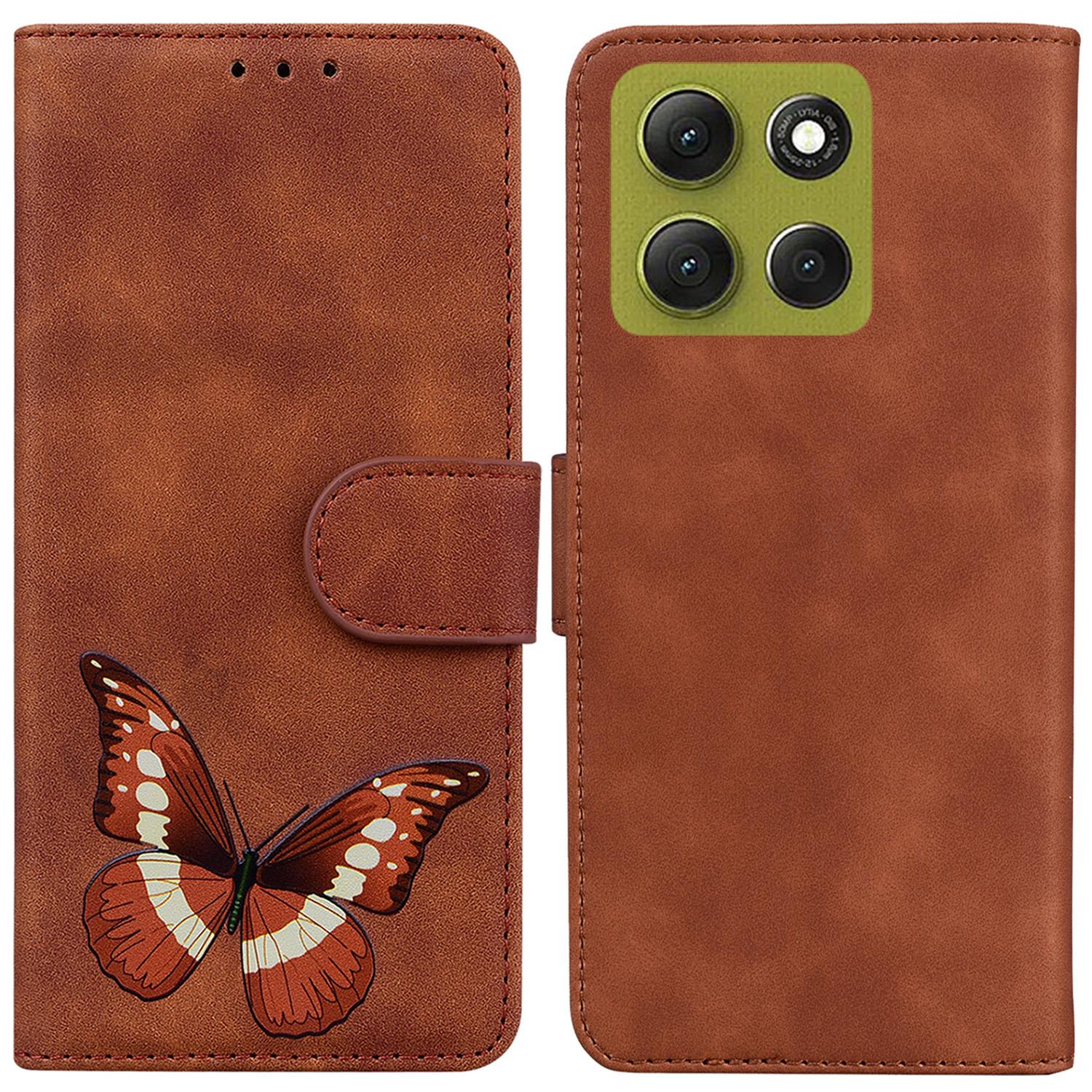 

For Motorola Moto G86 5G Stand Case PU Leather Phone Cover Butterfly Printed