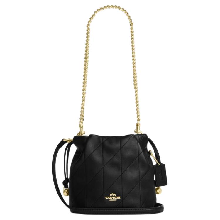 

Coach Faye Mini Drawstring Bag With Quilting CDB69-IMBLK Basic Set (Bag+Dust Bag)