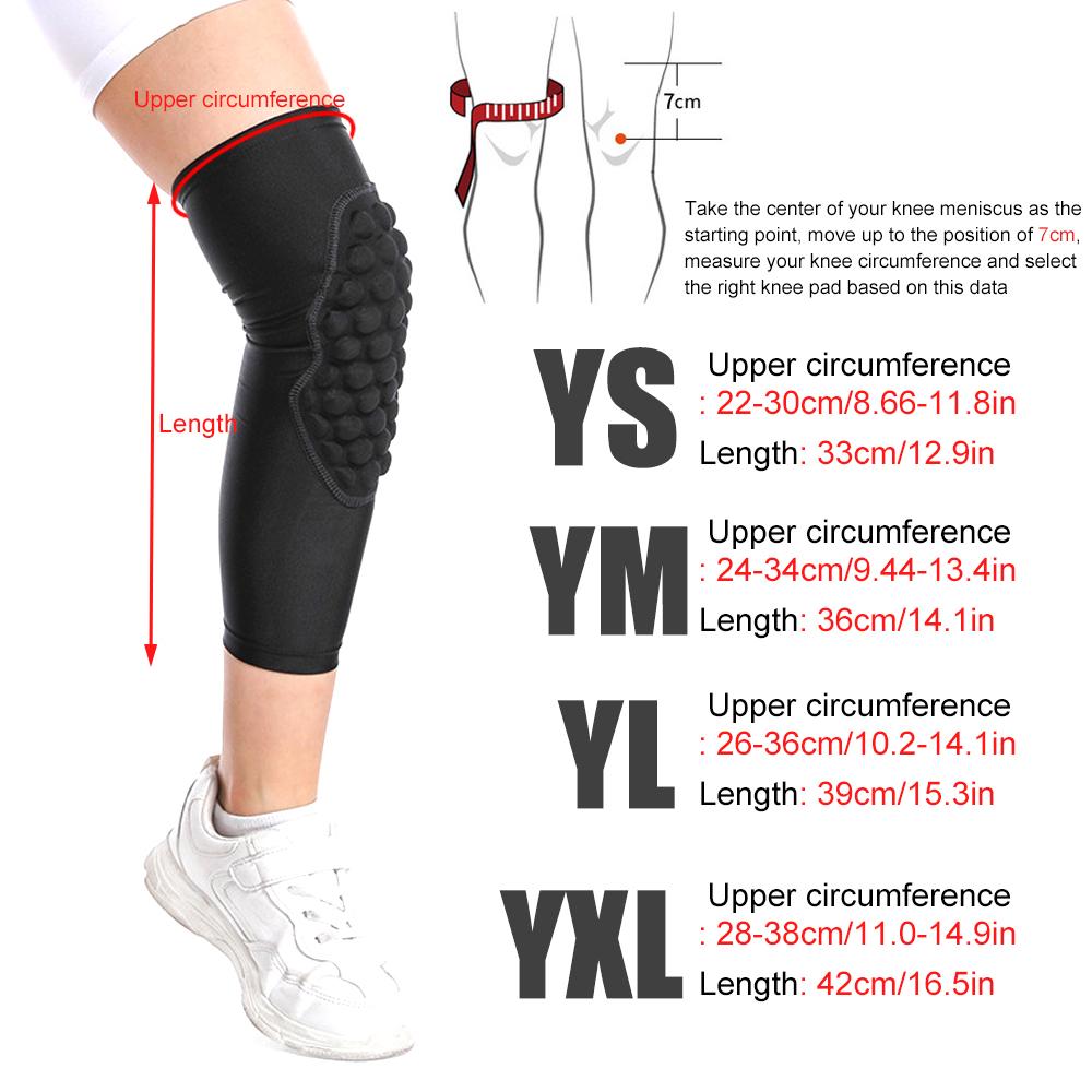 1 PCS Crash Pad Youth Basketball Knee Sleeves Anti-Collision Long-Legged Knee Pads Protective Gear Boys Girls Joint Protection