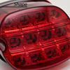LED Tail Light, Red, Slim, Club Style, for Sportster, Softail, Touring, and Dyna