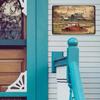 Metal Poster Retro Red Truck Vintage Farmhouse Wall Art for Living Room