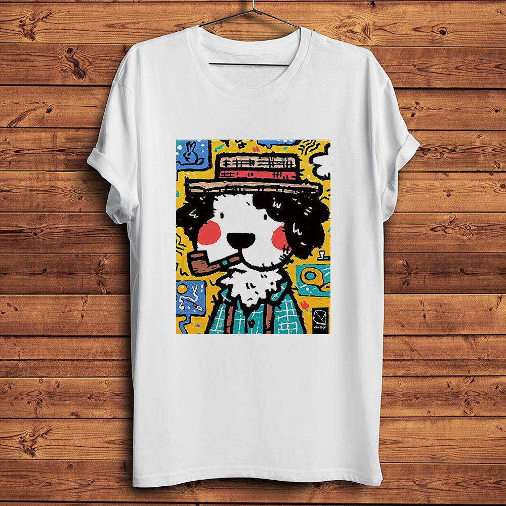 Bichon Beagle Dog Mixed Vincent Van Gogh Selfportrait Alaskan HuskyFunny Artistic TshirtUnisex TShirtCasualPrint Nocrack