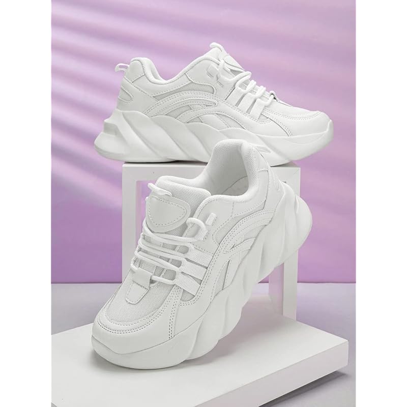 Shoetopia Smart Casual Comfortable White Sneakers For Women & Girls-Eu39 6 UK белый