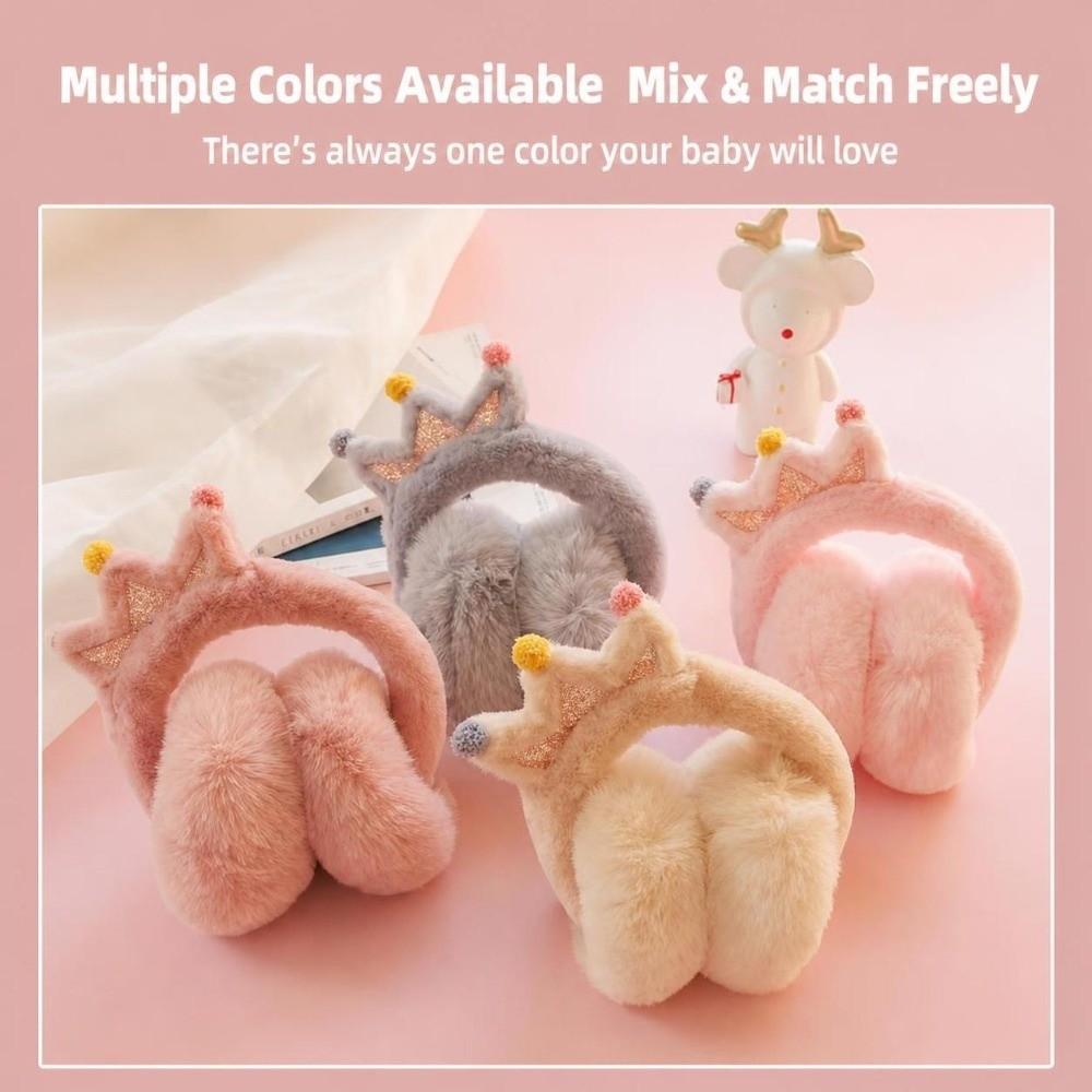 Windproof Plush Ear Muffs Soft Fluffy Ear Covers Cute Faux Fur Earmuffs  For Girls Kids