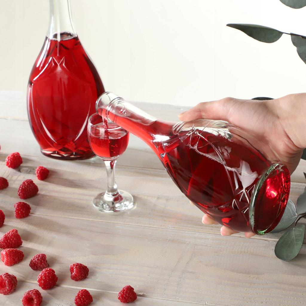 KADAX Glasflasche für Wein 500ml mit Korken Olivenöl Essig Schnaps Alkohol Likör