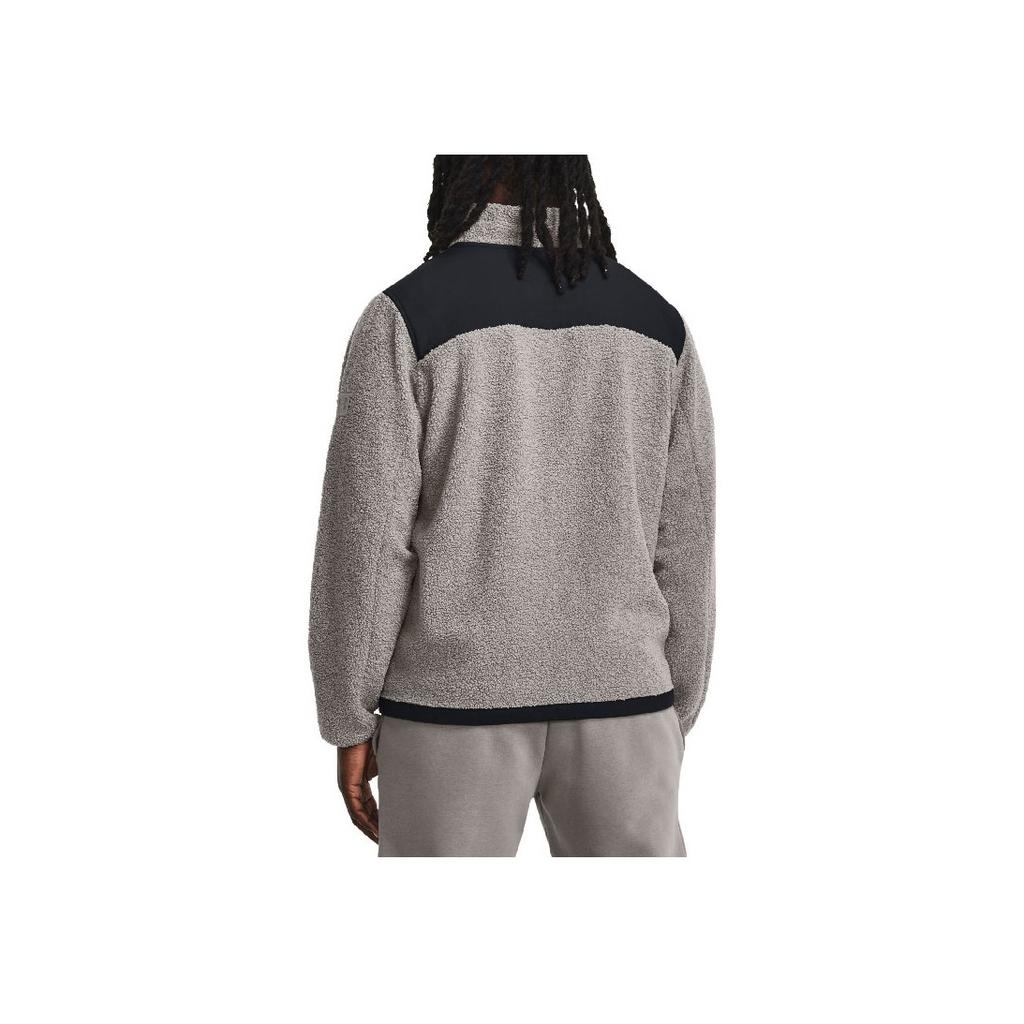 Under Armour Color Block Casual Stand Collar Long Sleeve Fleece Jacket Men Jackets Light-Gray 1378845-294