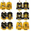 Retro Hockey Trikot Nummer 87 Gestickt Eistraining Shirt Unisex Erwachsene Sportbekleidung Team Training Fan Bekleidung