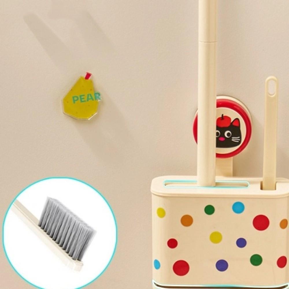 Cartoon Closestool Brush No Punching Cleaning Brush Cleaning Tool Toilet Scrubber  Toilet