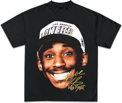Pop Culture Vintage Graphic T-Shirt Collection _ Rap Basketball Streetwear Hip-Hop Y2K _ Premium Quality Heavyweight Shirt, Kobe_Black, M