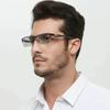 Classic Half Frame Photochromic Reading Glasses Trendy Business Far Sight Eyeglasses for Men Anti-UV Sunglasses with Degree
