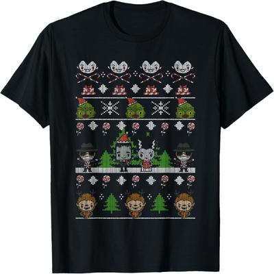 Weihnachten Gruppe Hässlicher Pullover Stil T-Shirt
