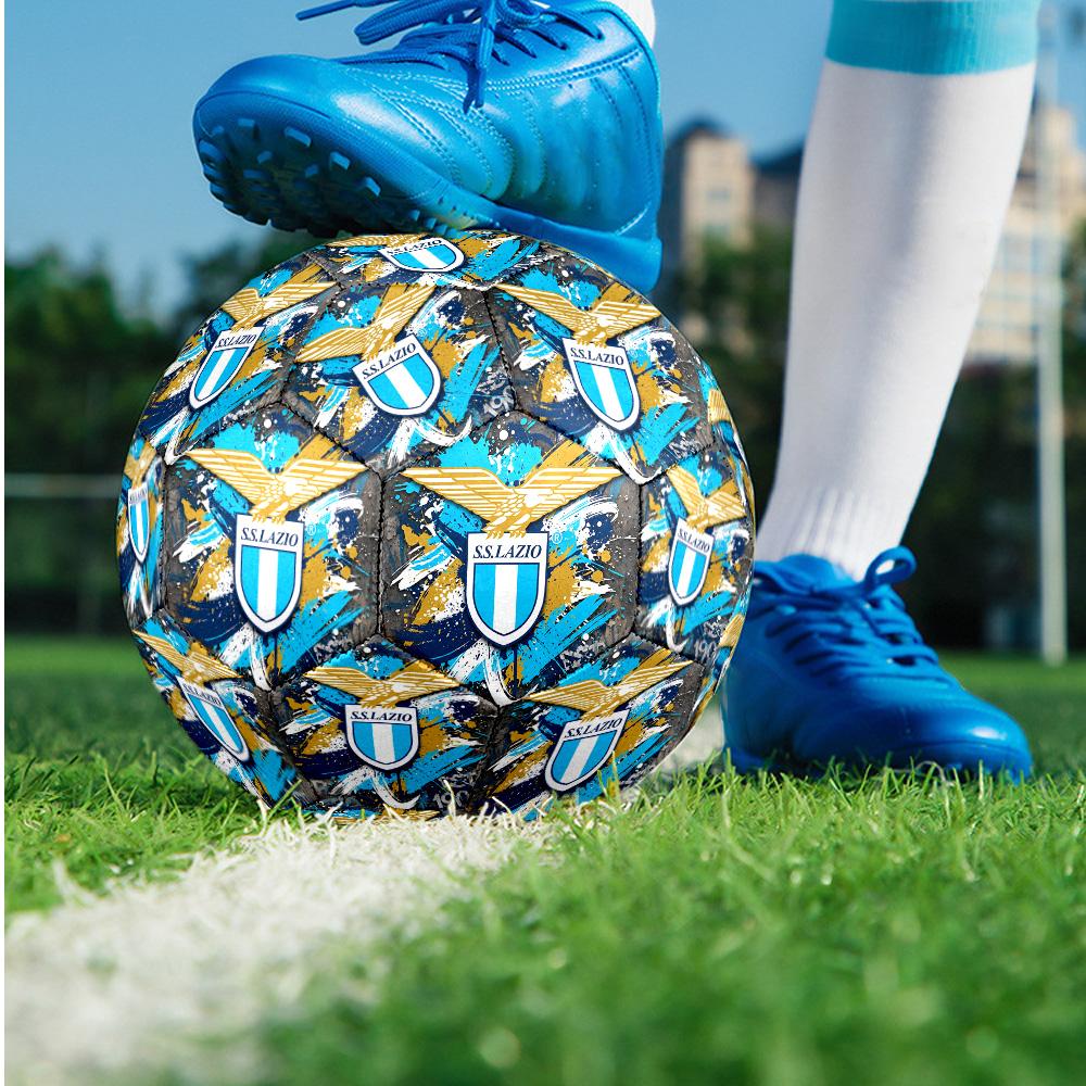 Pallone da Calcio Lazio FC Taglia 5 Standard Durevole per Allenamento Partita Sport all'Aperto per Adulti