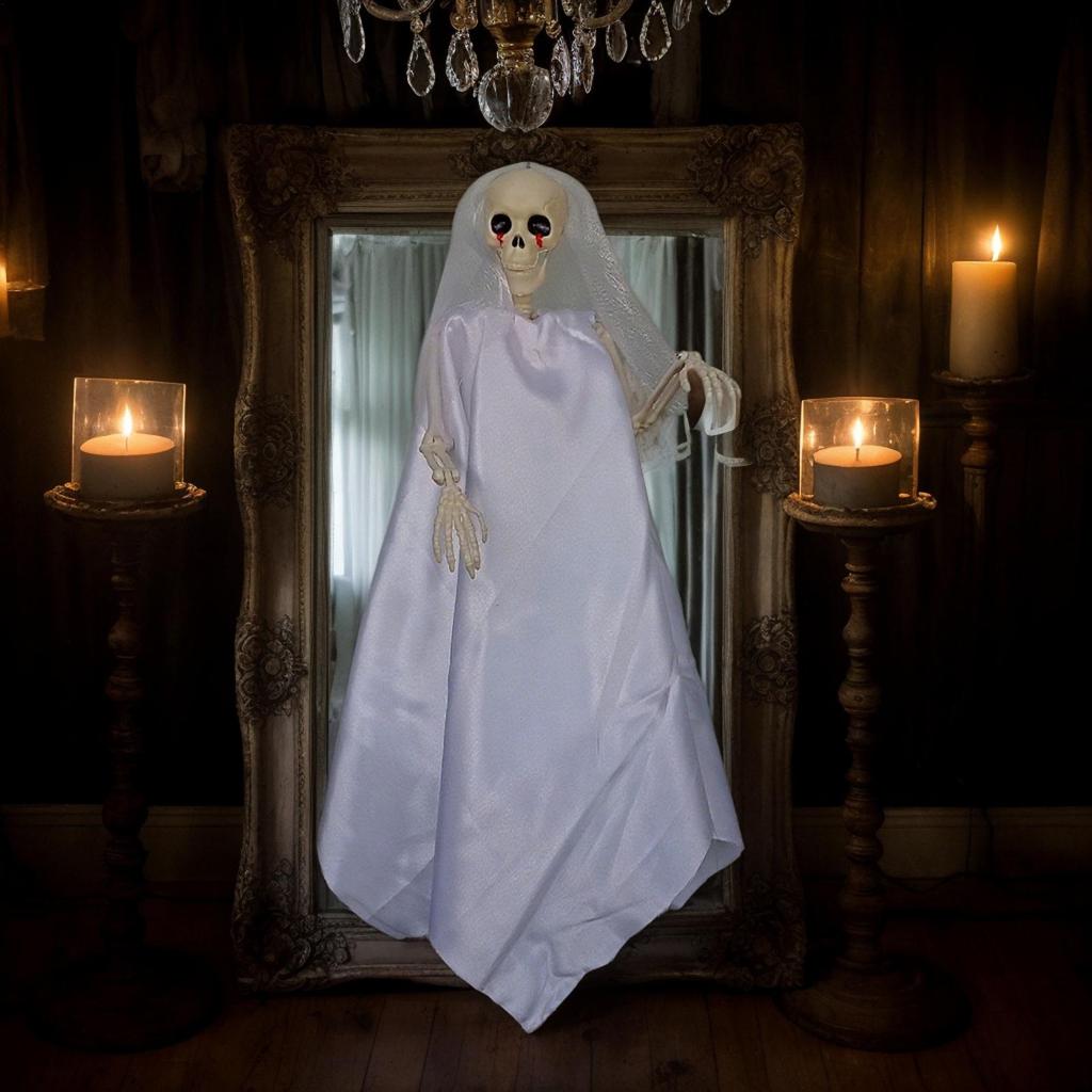 Halloween Ghost Bride Decoration Haunted Yard Decor Ghost Bride Figurines Scary Ornaments Figurines For Gothic Wedding Backyard