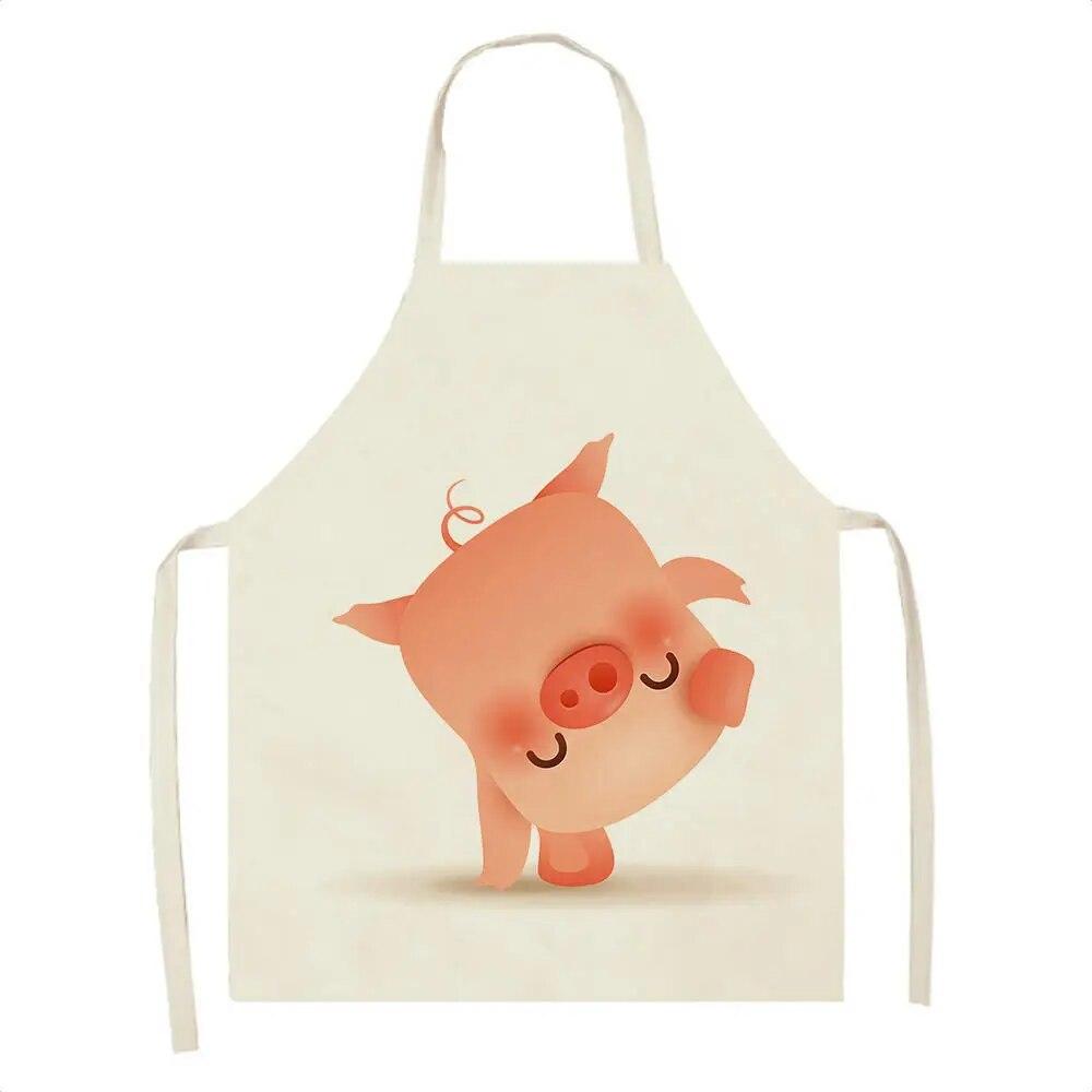

Фартух із малюнком молочного порося, дитячий обідній фартух, кухонний фартух, аксесуари для прибирання вдома для чоловіків і жінок 68x55cm