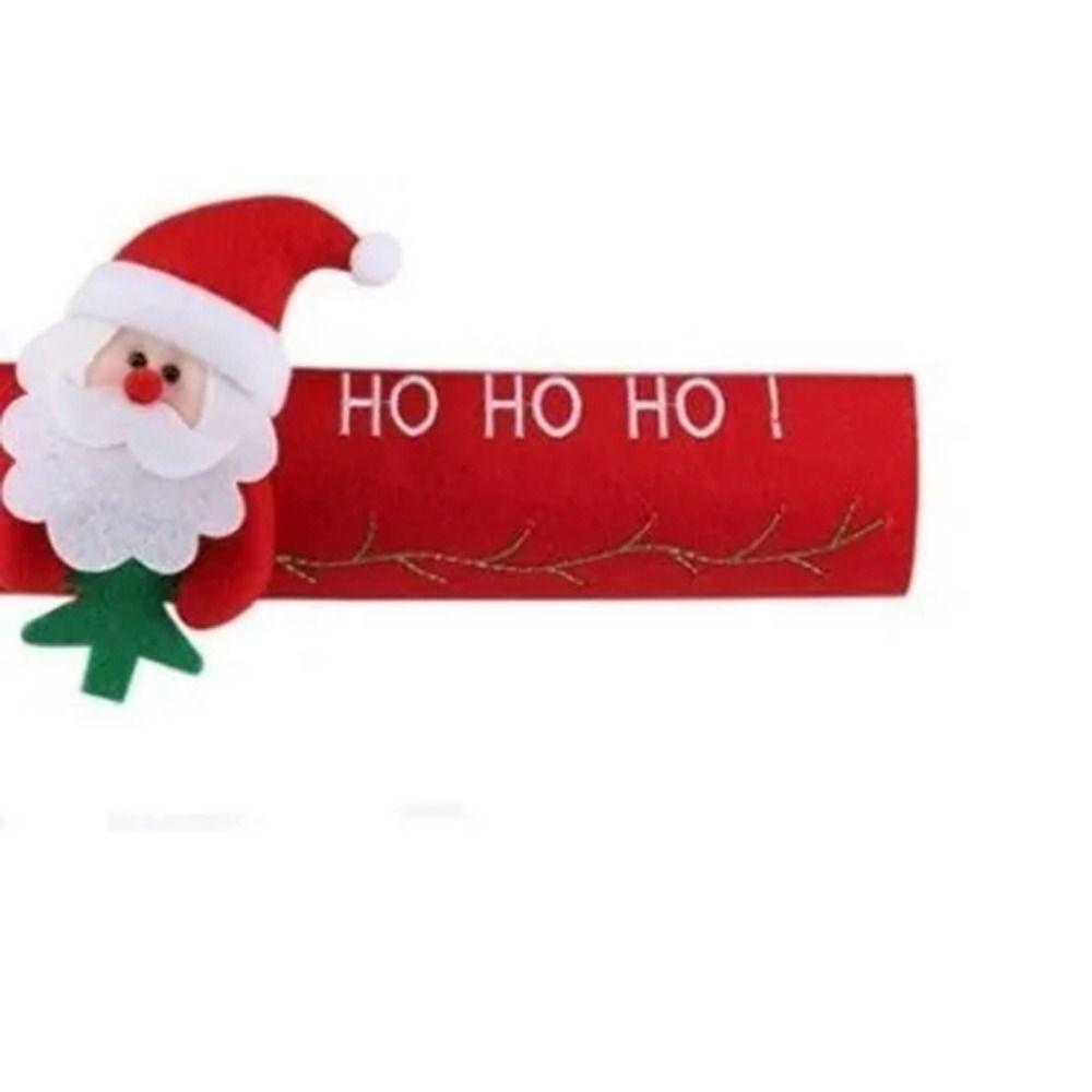 Christmas Microwave Oven Door Handle Cover Dishwasher Door Handle Cover  Xmas Party Decoration