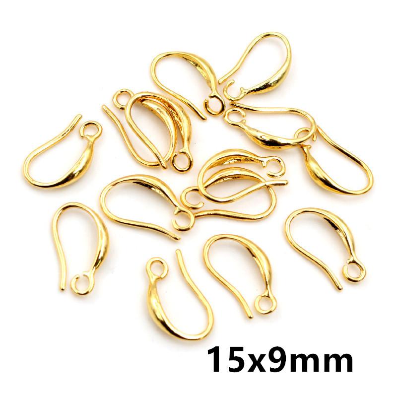 20pcs Craft Brass Small Earring Hooks Wire 4 Styles French Lever Earrings Hooks DIY Jewelry Making Accessories Findings