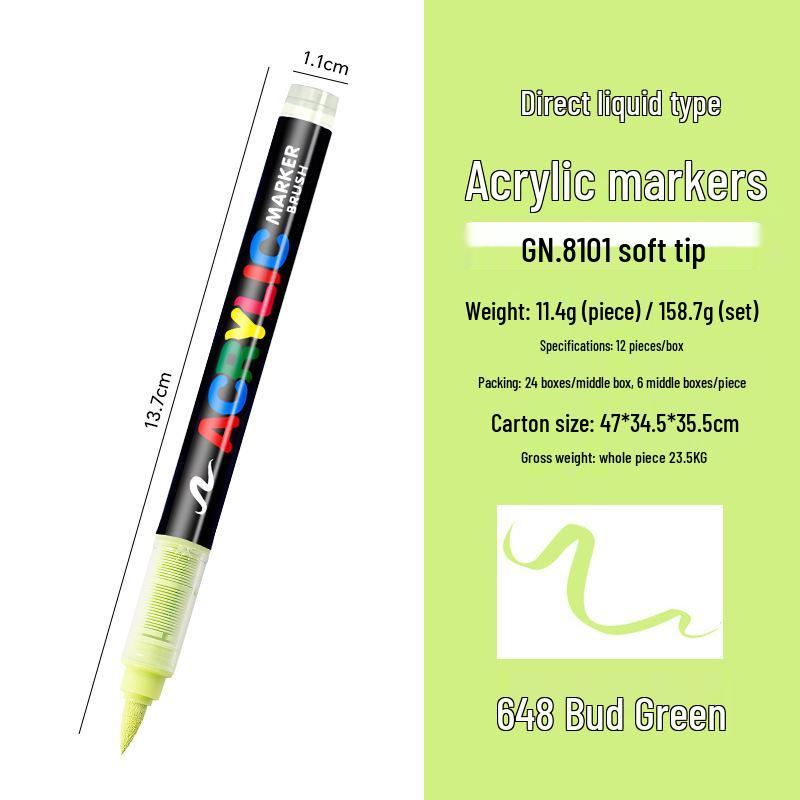 Guangna 8101 Liquid Acrylic Marker Pen, 120/240 Colors, Soft Tip for Student Art & DIY Graffiti