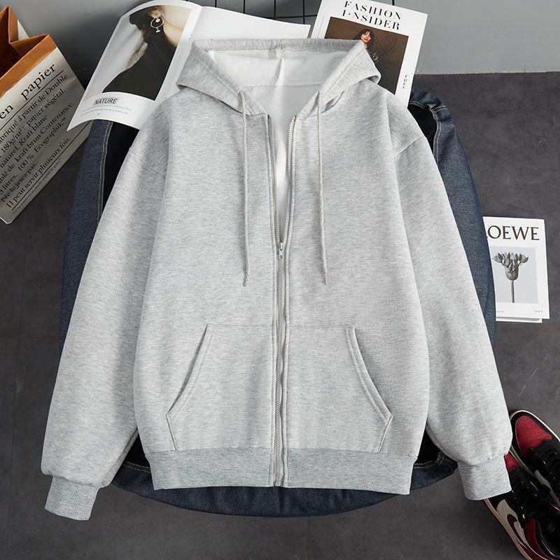 2025 Warm Fleece Hooded Zipper Cardigan - Korean Style Loose Fit for Couples