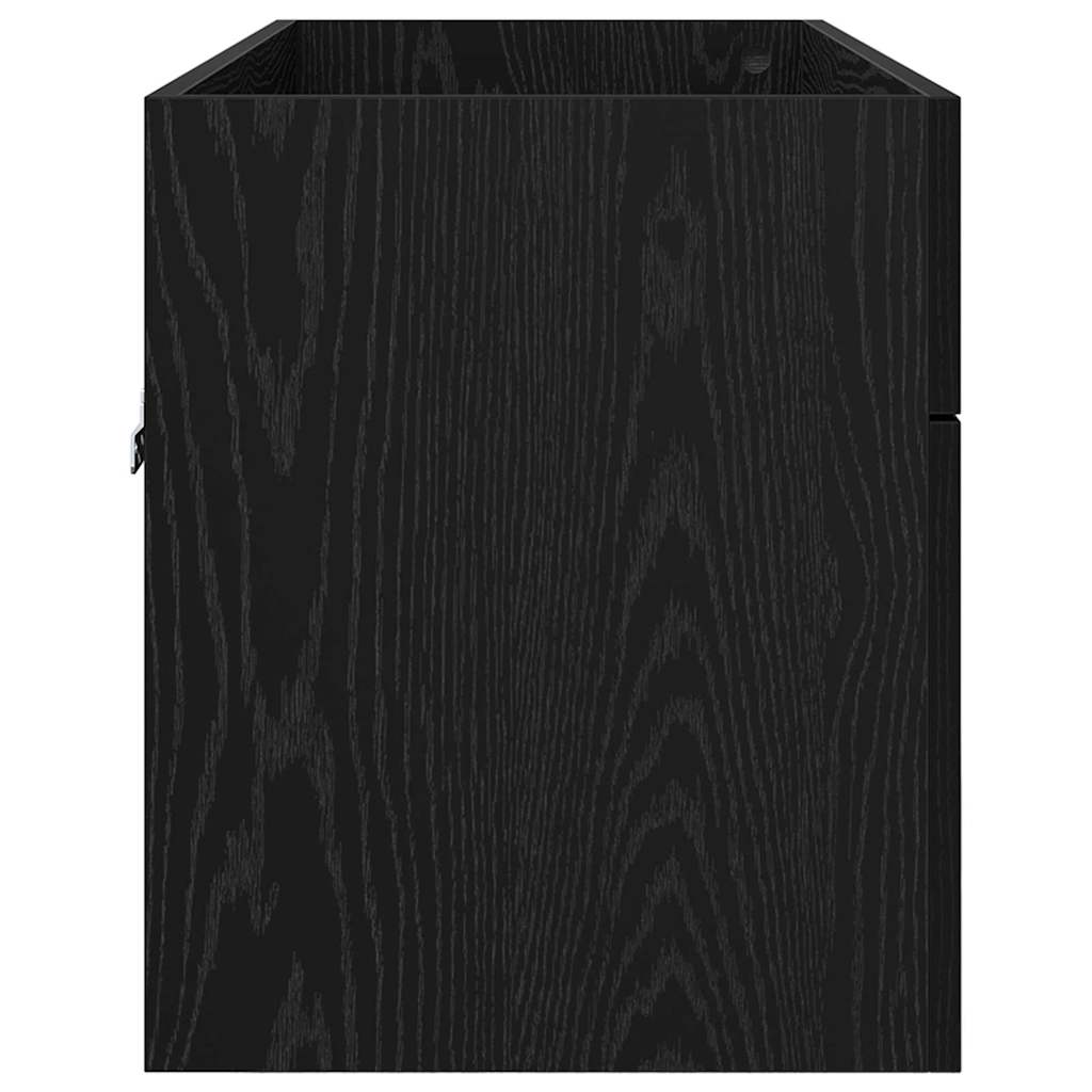Black Oak Effect Washbasin Cabinet Wooden Composite Material
