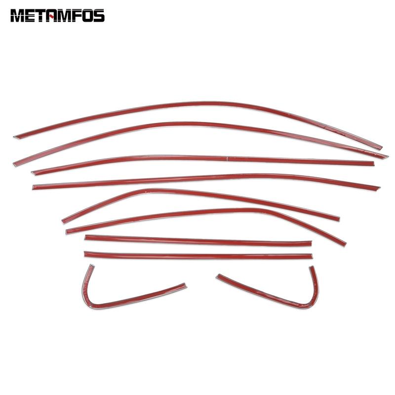 For Toyota Camry 2018 Upper+Lower Window Sill Frame Strip Cover Trim Sticker Accessories Car Styling