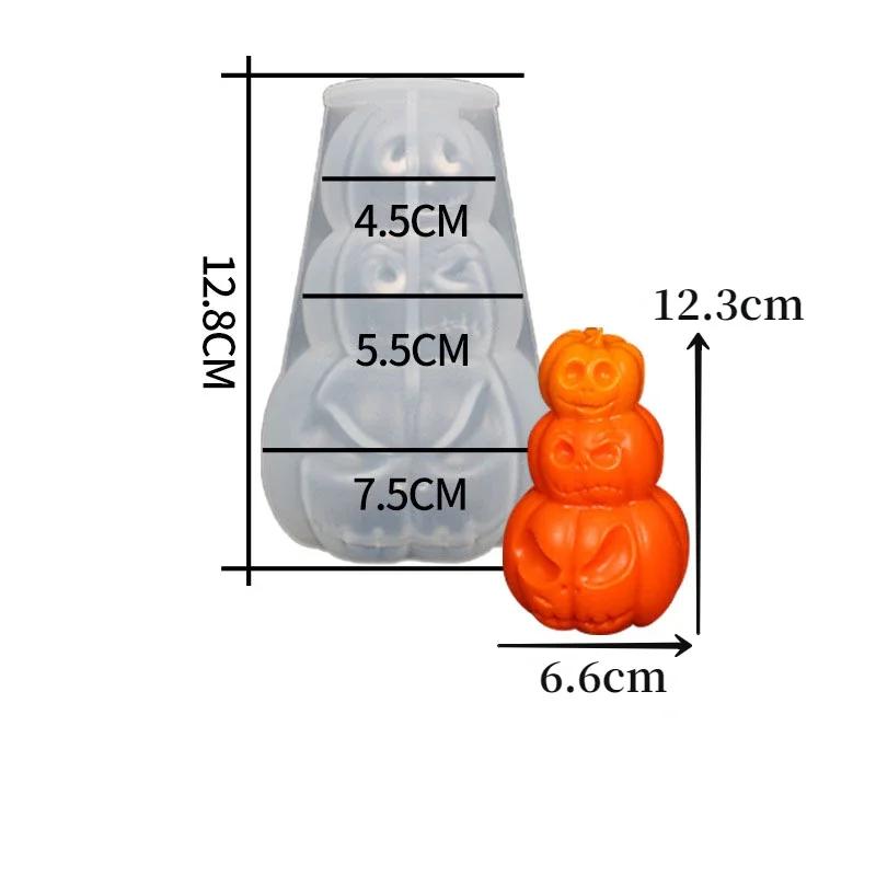 DIY Skull Pumpkin Candle Silicone Molds Halloween Ghost Plaster Resin Cast Crafts Cement Mold Handmade Soap Mould Holiday Gift