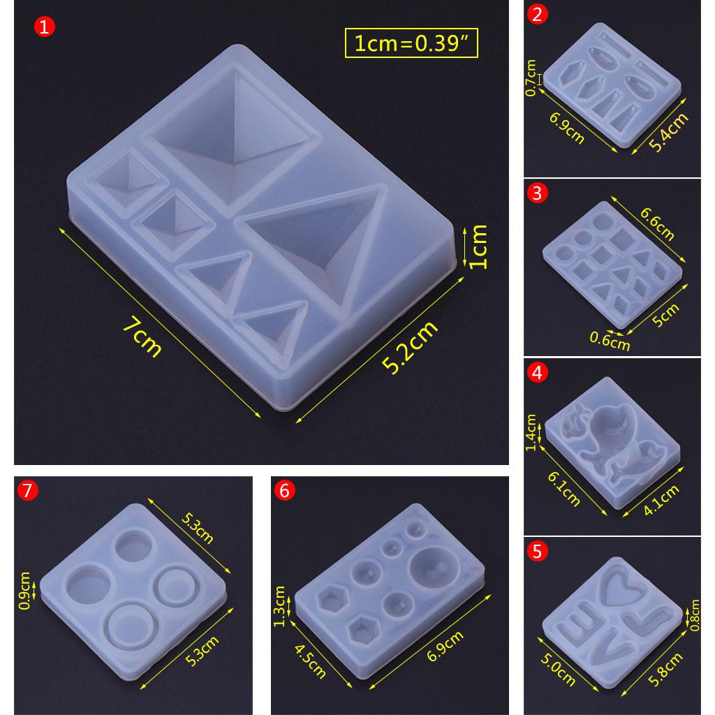 Multipurpose Earrings Resin Molds Pendant Eardrops Silicone Moulds for DIY Epoxy Resin Ornament Friend Lover Gifts