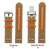 Nylon+Leather Watchband For Sei-ko Hamilton Khaki Aviation Beyond Wind Series Canvas with Rivet Military Watch Band Strap 22mm