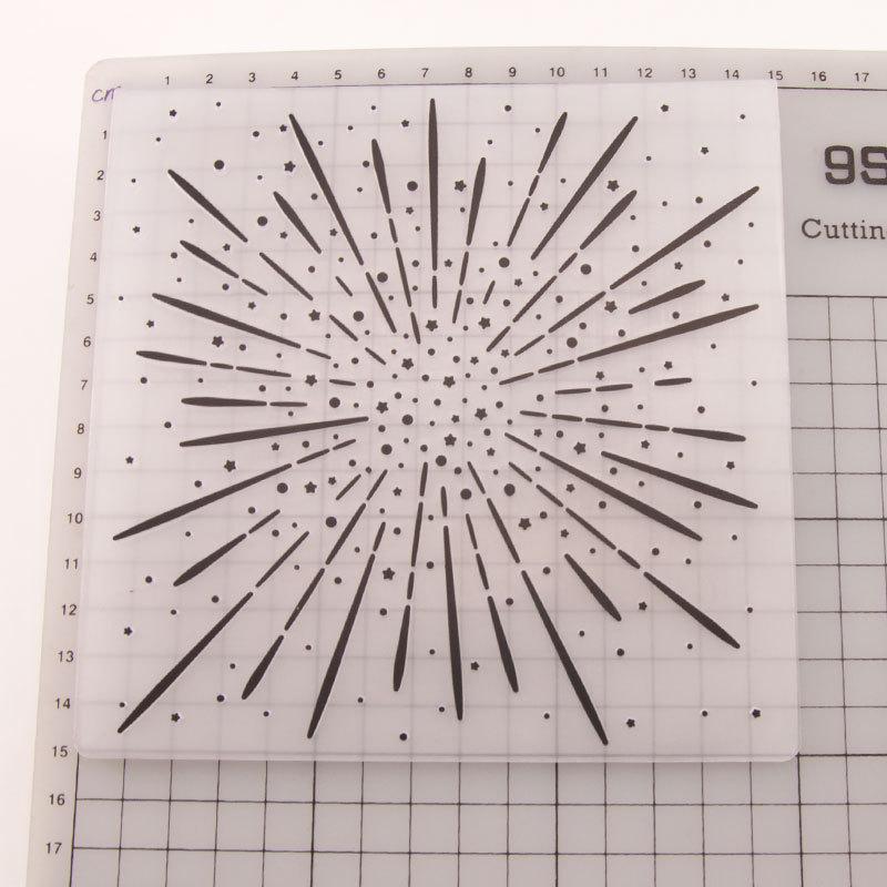 Hillside Lace Line Frame Plastic Brosing Folders for DIY Scrapbooking Album Card Decor Model Art Template Village House