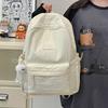 Schoolbagins Wind Simple Backpack Large Capacity Junior High School Girls High School College Students School Bag Travel Lightweight Small Backpack
