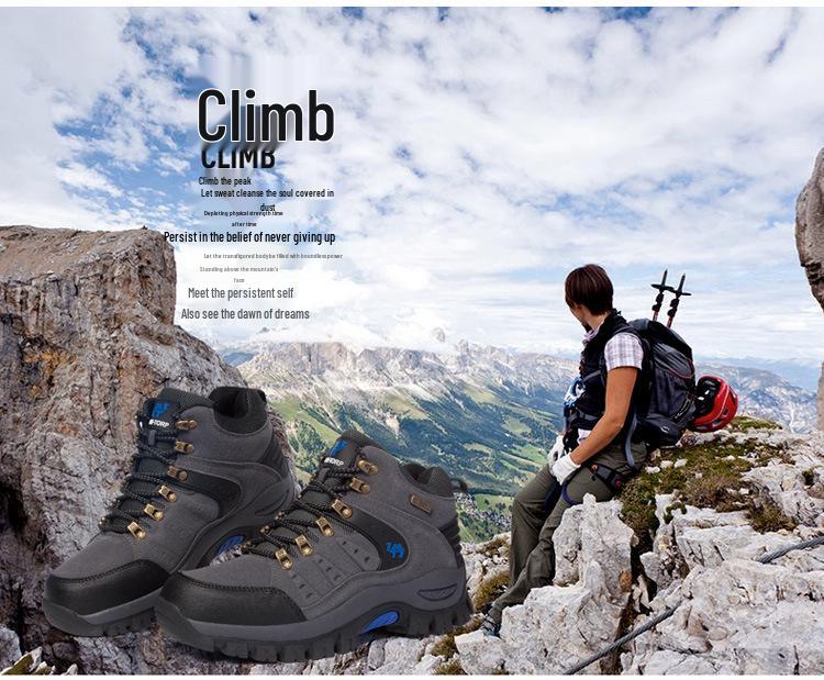 High-Top Unisex Hiking Shoes: Autumn/Winter Outdoor Climbing and Off-Road Sports Footwear