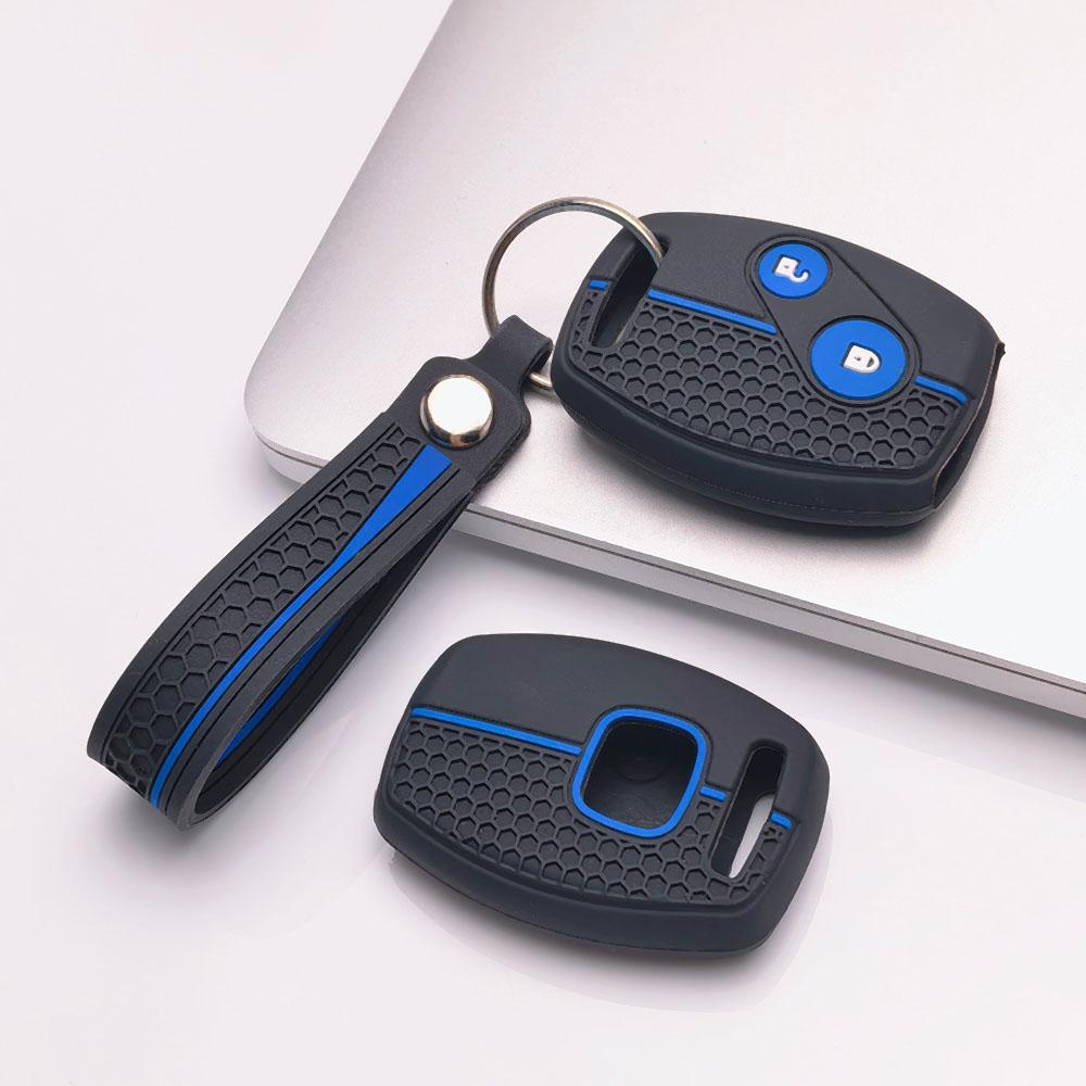 Soft Silicone Car Key Cover Keychain For Honda 7th 8th Gen Accord CRV Odyssey Fit City Civic And Classic Old Model Anti-Scratch Guard