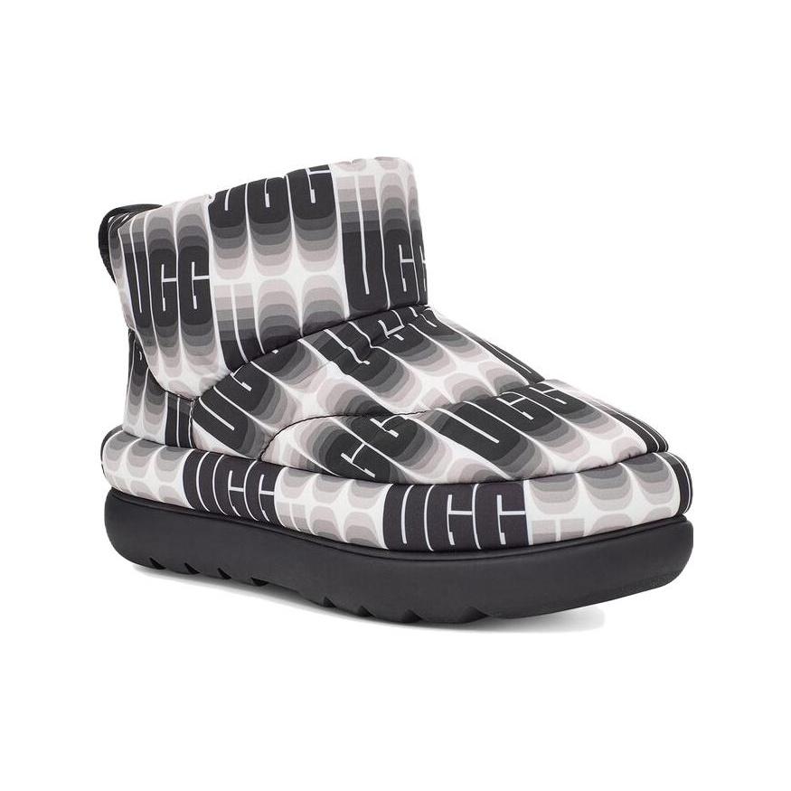 (WMNS) Stivale Mini UGG Classic Maxi Wavelength 'Bianco e Nero' Donna 1132915-BWHT