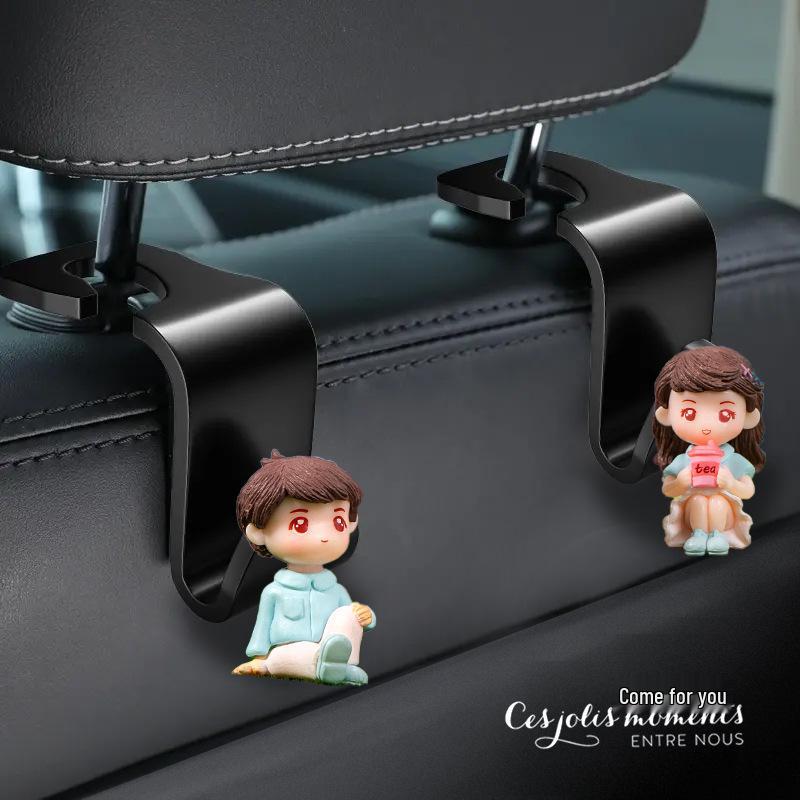 Cute 3D Cartoon Car Seat Back Hooks - Couple Collection