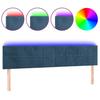 VidaXL Tête de Lit à LED Meuble de Chambre à Coucher Accessoire de Lit Double Tête de Cadre de Lit Intérieur Bleu Foncé 3121670