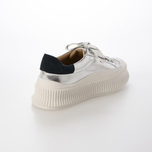 Carino CAMY41104 Women's Sneakers, Silver, Size 22.5 Cm