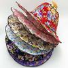 Foldable Fan Sun Hats Wide Brim Bamboo Sunscreen Cap Women Sunhat Folding Fan Hat  Summer