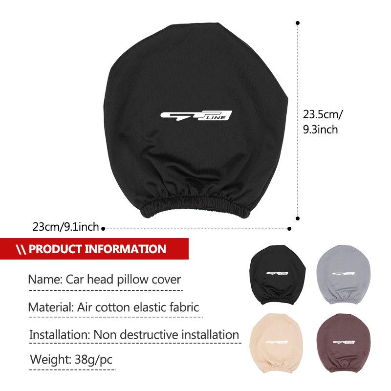 ABCDGC1 Car Seat Headrest Anti-Dirty Elastic Pillow Protective Cover For KIA K5 K2 Optima Soul Spectra Niro Cadenza Sephia Carens