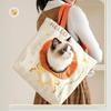 Cartoon Leinwand Haustiertransporttasche Tragbare Katze Tragetasche Kleiner Hundetransporttasche Handtasche Mit Kopf-Raus-Fenster Für Outdoor-Reisen Spaziergänge
