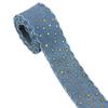 Retro Denim Ribbon With Star For Creative DIY Projects Clothing Decoration Vintage Blue Denim Trim Unique Star