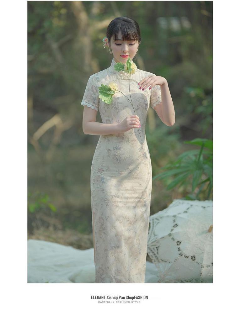 White Retro Lace Cheongsam: Youthful Summer 2025 Edition